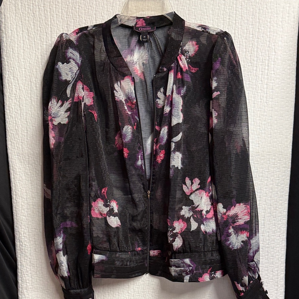 Wonder by Christian Siriano Floral Sheer Jacket